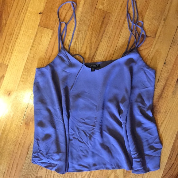 🦄 3/ $15 SALE! Gorgeous Topshop Periwinkle Drape Cami - Picture 2 of 5